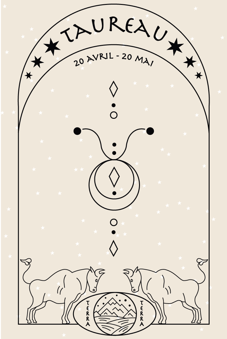 Illustration signe astrologique du taureau