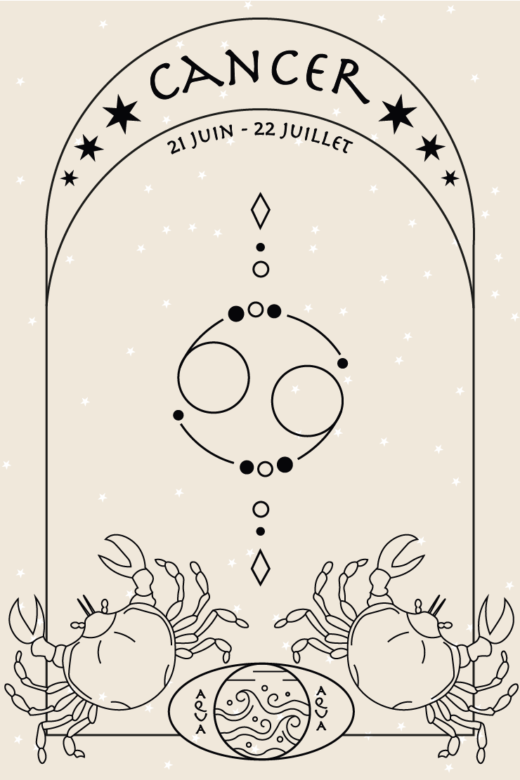 Illustration signe astrologique du cancer
