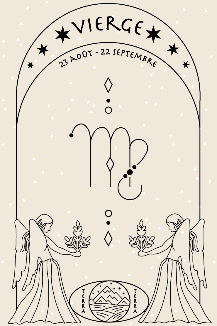 Illustration signe astrologique du vierge